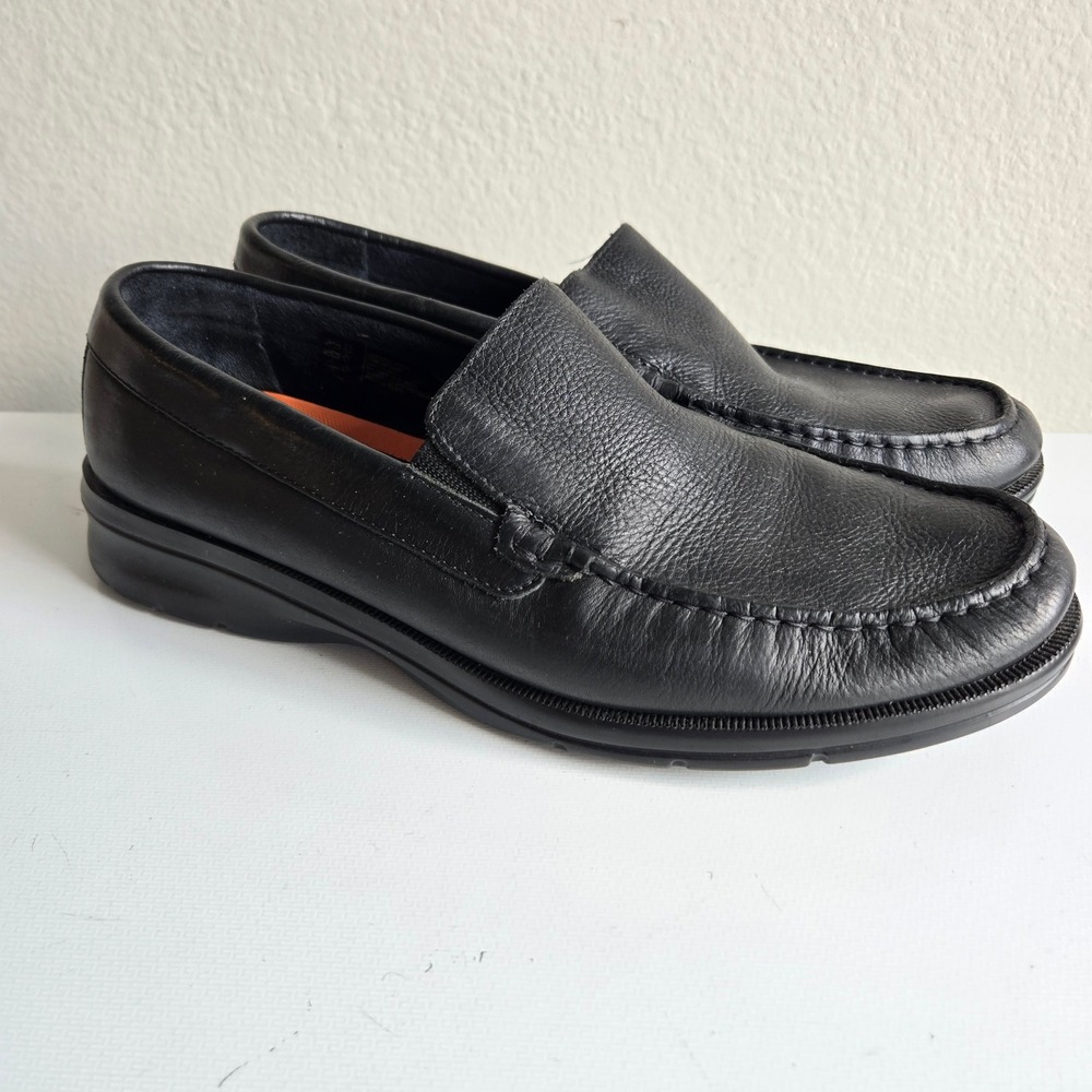 Rockport Palmer Venetian Mens Black Leather TruTech Moc Toe Loafers Size 10